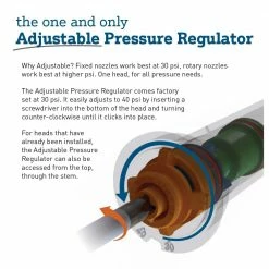 Orbit 6 in. Professional Pressure Regulated Spray Head Sprinkler with 15 ft. Adjustable Nozzle -Spring Hill Nurseries Shop blacks orbit fixed head sprinklers 80311 31 1000