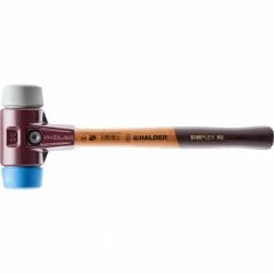 Halder Simplex 50 2.5 lbs. Mallet with Soft Blue Rubber, Grey Rubber Inserts, Non-Marring