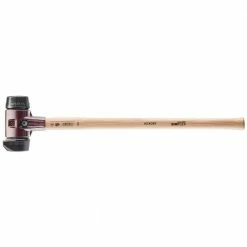 Halder Simplex 4 lbs. Mallet with 60 Long Handle Black Rubber, Stand-Up Black Rubber Inserts