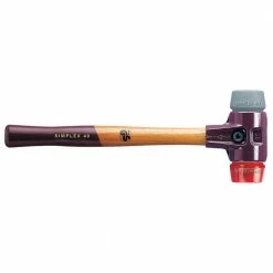 Halder Simplex 12oz. Mallet with Cast Iron Housing Acacia Hard Wood Handle Red Plastic Face and Gray Rubber Face -Spring Hill Nurseries Shop halder mallets 3036 030 fa 1000
