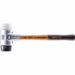 Halder Simplex 60 2 lbs. Mallet, Aluminum Housing with Black Rubber and Superplastic Inserts