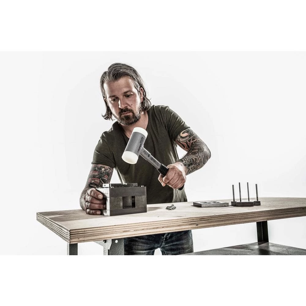 Halder Supercraft 40 Dead Blow 1.78 lbs. Nylon Hammer with 12.01 Metal Handle Rubber Grip 6 Halder Supercraft 40 Dead Blow 1.78 lbs. Nylon Hammer with 12.01 Metal Handle Rubber Grip - Image 6