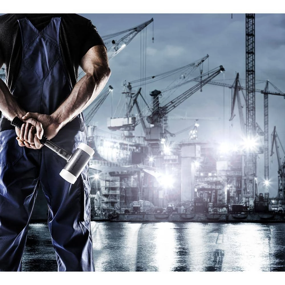 Halder Supercraft 40 Dead Blow 1.78 lbs. Nylon Hammer with 12.01 Metal Handle Rubber Grip 4 Halder Supercraft 40 Dead Blow 1.78 lbs. Nylon Hammer with 12.01 Metal Handle Rubber Grip - Image 4