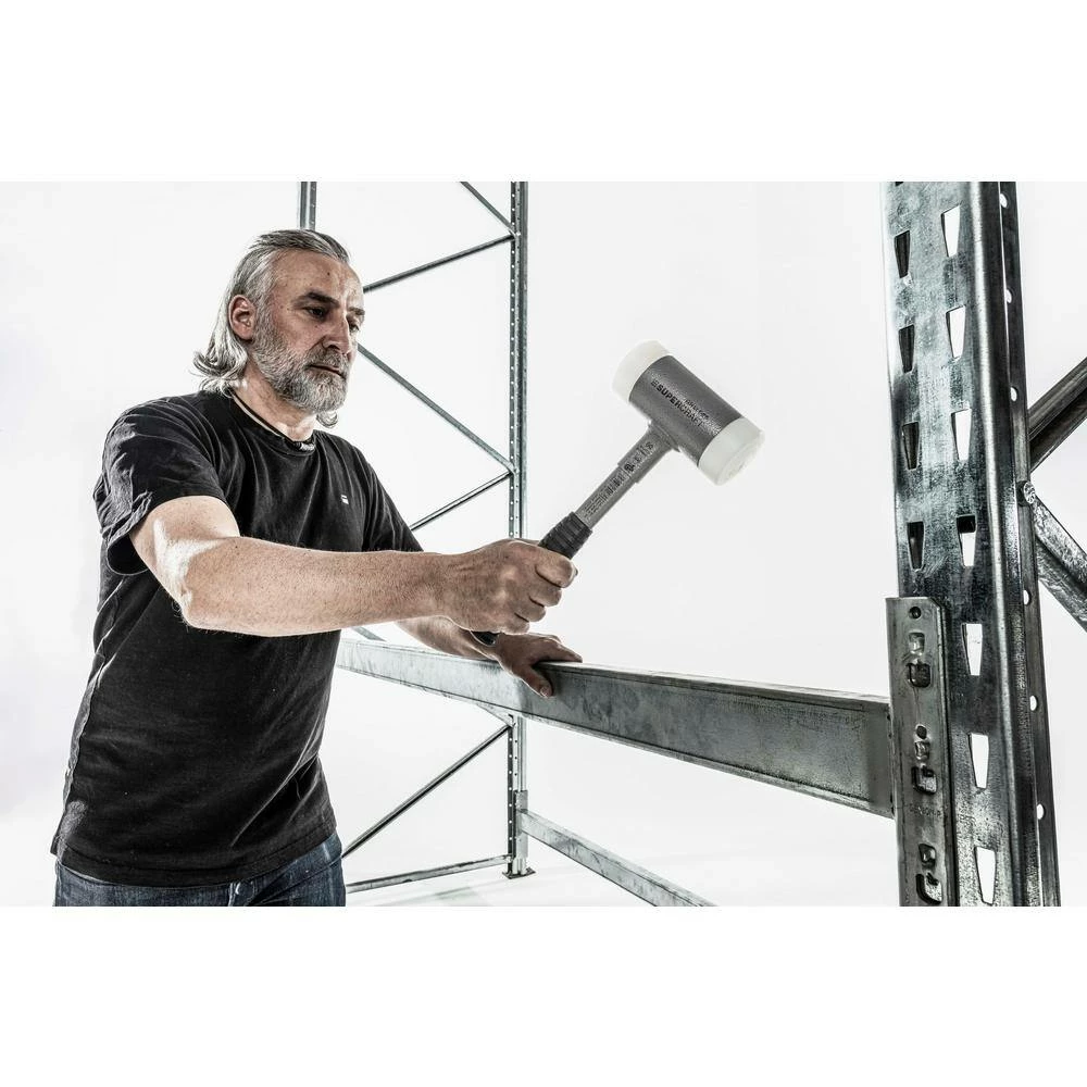 Halder Supercraft 40 Dead Blow 1.78 lbs. Nylon Hammer with 12.01 Metal Handle Rubber Grip 7 Halder Supercraft 40 Dead Blow 1.78 lbs. Nylon Hammer with 12.01 Metal Handle Rubber Grip - Image 7