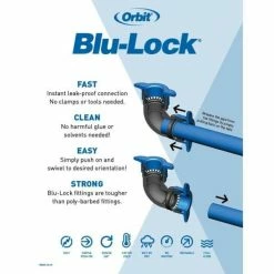 Orbit In-Ground Sprinkler System with 1/2 in. Blu-Lock Tubing System and B-Hyve Smart Hose Faucet Timer with Wi-Fi Hub -Spring Hill Nurseries Shop orbit sprinkler fittings 50022 1f 1000